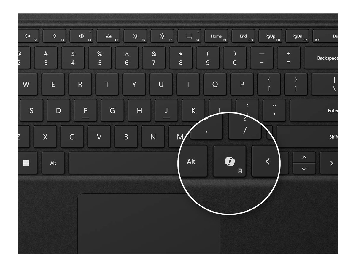 Microsoft Surface Pro Keyboard - Tastatur - mit Trackpad, Beschleunigungsmesser, Surface Slim Pen 2 Ablage- und Ladeschale
