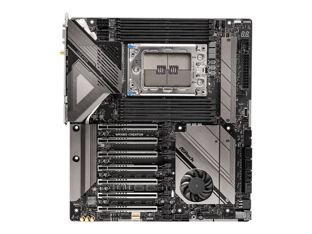 ASRock WRX80 Creator R2.0 - Motherboard - E-ATX - Socket sWRX8 - AMD WRX80 Chipsatz - USB 3.2 Gen 1, USB 3.2 Gen 2, USB4 - 10 Gigabit LAN, Wi-Fi 6E, Bluetooth - Onboard-Grafik - HD Audio (8-Kanal)