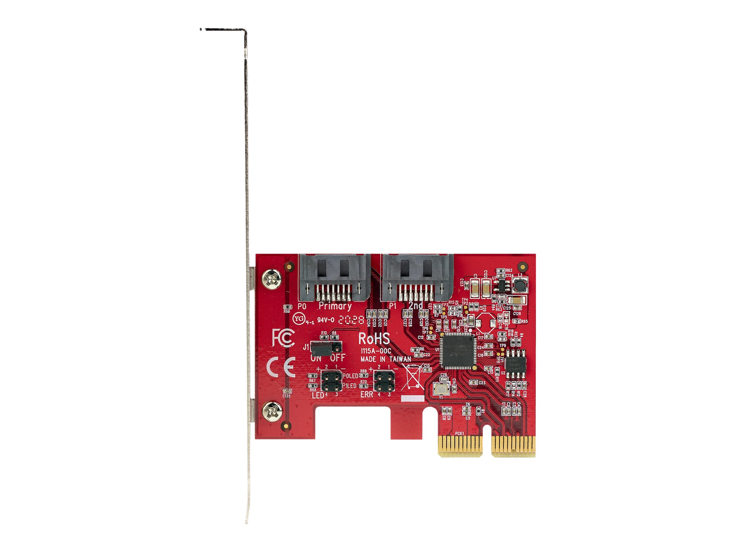 StarTech.com 2 Port PCIe SATA RAID Kontroller - PCIe SATA hardware RAID Controller - PCIe FestplattenSSD RAID ControllerKarte - FullLow Profil Blende - ASM1062R SATA RAID (2P6GR-PCIE-SATA-CARD)