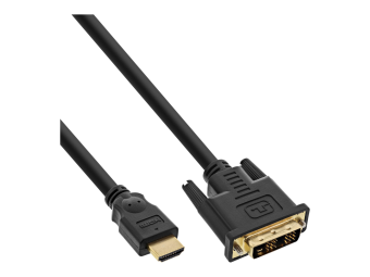 InLine HDMI-DVI Kabel - vergoldete Kontakte - HDMI ST auf DVI 18+1 ST - 3m
