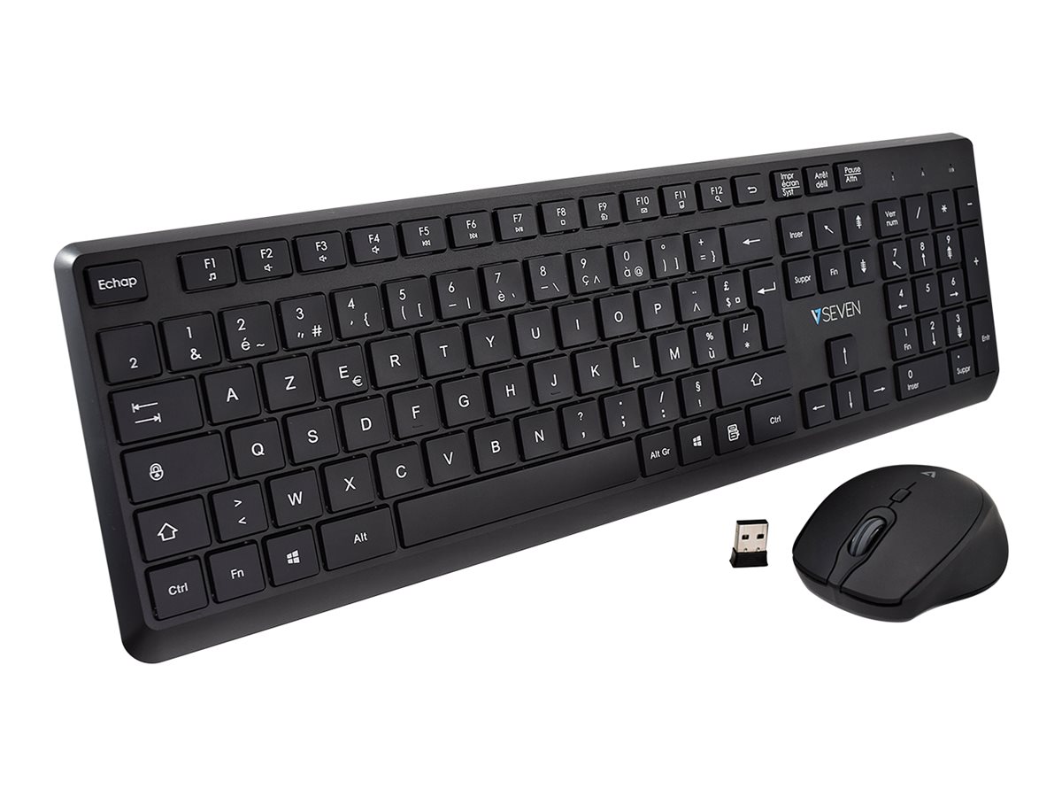 V7 CKW350FR - Tastatur-und-Maus-Set - full size