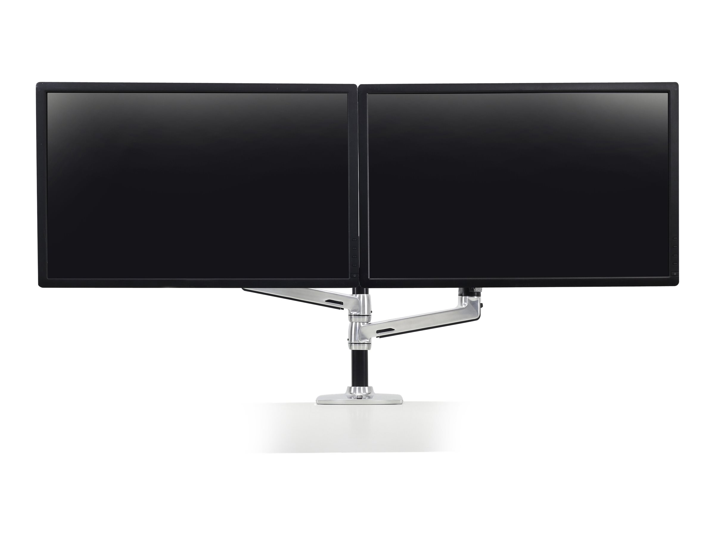 "Ergotron LX - Befestigungskit (Spannbefestigung für Tisch, Tischplattenbohrung, Stange, 2 Gelenkarme, 2 Erweiterungsklammern, Notebook-Ablage) - für 2 LCD-Displays oder LCD-Display und Notebook - Polished Aluminum - Bildschirmgröße bis zu 61 cm (bis zu 