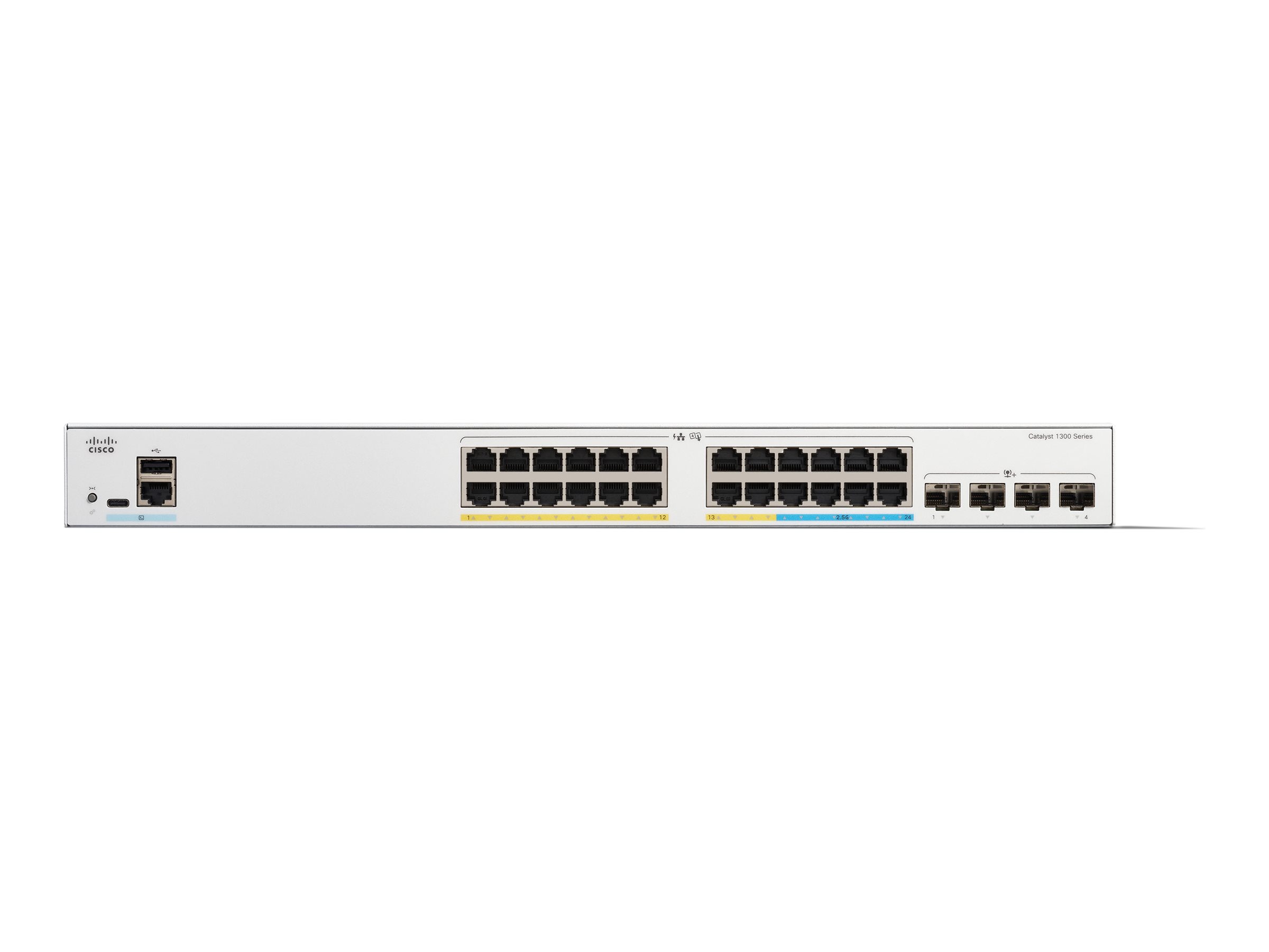 Cisco Catalyst 1300-24MGP-4X - Switch - L3 - managed - 16 x 101001000 (PoE+)