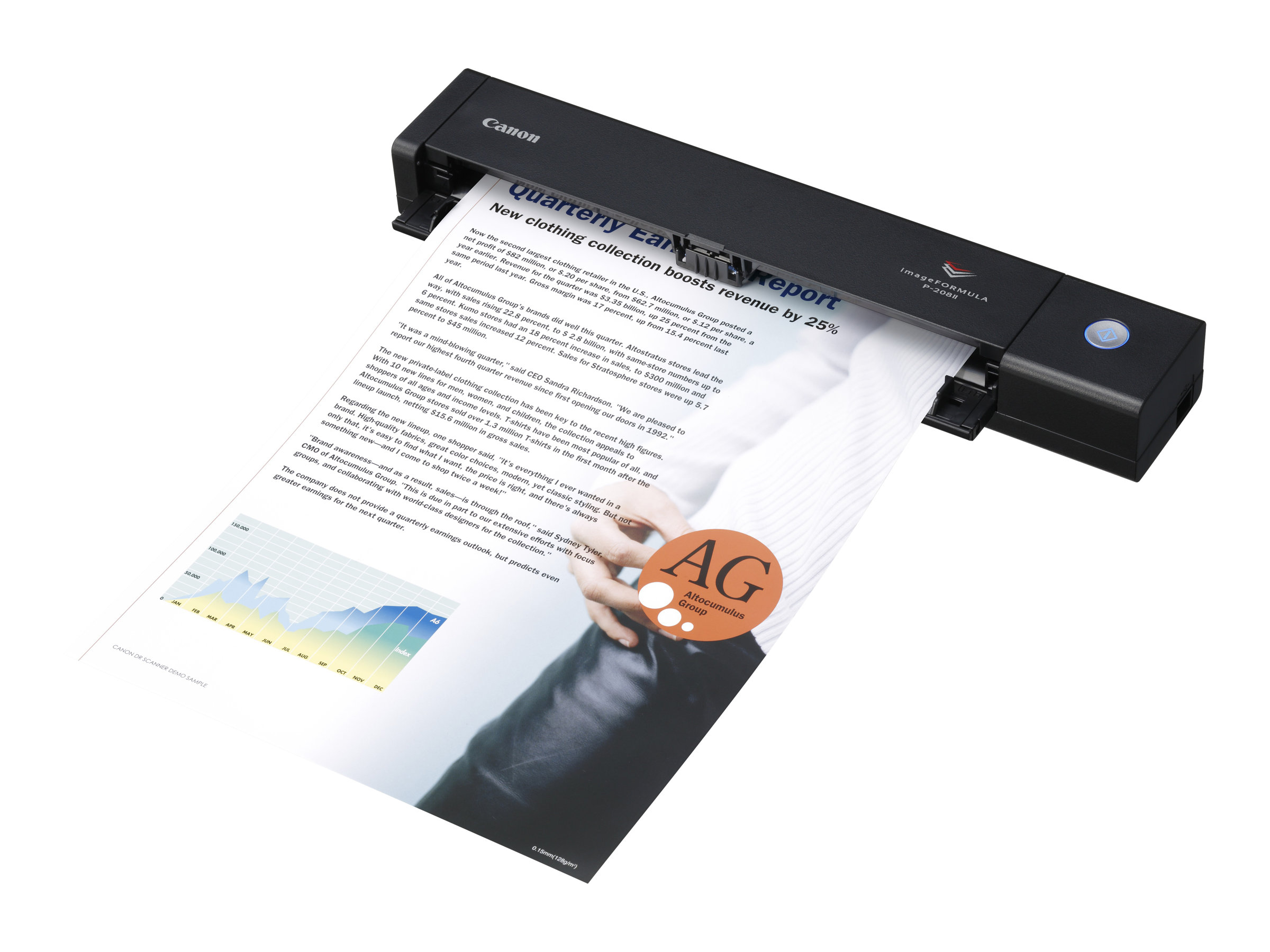 Canon imageFORMULA P-208II - Dokumentenscanner - CMOS  CIS - Duplex - Legal - 600 dpi x 600 dpi - bis zu 8 SeitenMin. (einfarbig)