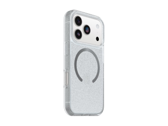 OtterBox React Series - Hintere Abdeckung für Mobiltelefon - kompatibel mit MagSafe - Kunststoff - Sternenstaub (farbloser Glitzer)