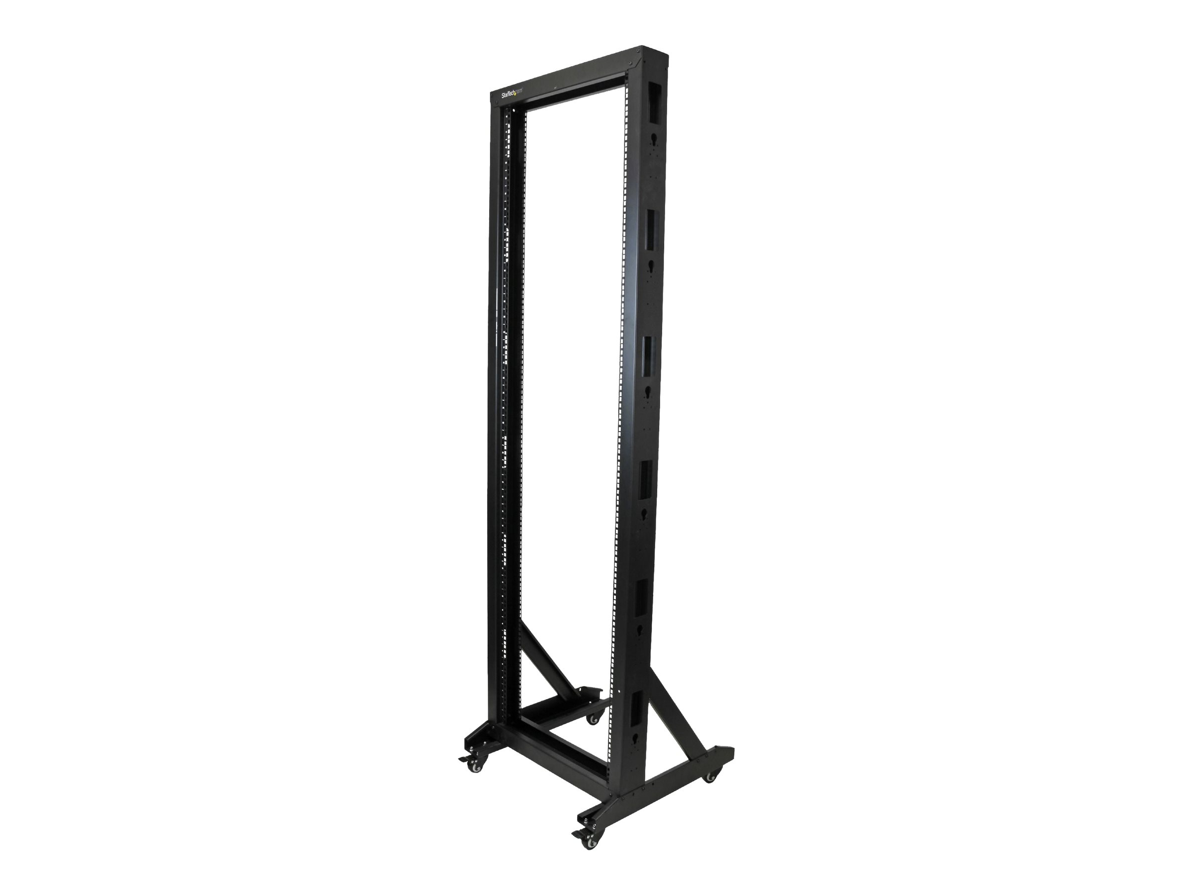 StarTech.com 2 Post Server Rack mit Rollen - stabile Stahl konstruktion