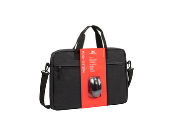 rivacase 8038 + WIRELESS MOUSE - Aktenkoffer - 39,6 cm (15.6") - Schultergurt - 470 g