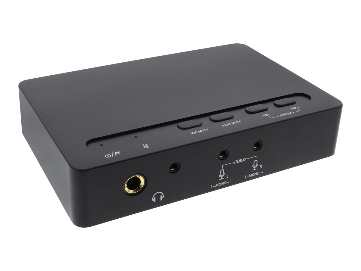InLine USB 2.0 SoundBox 7.1 - 48KHz  16-bit - mit Toslink Digital IN  OUT