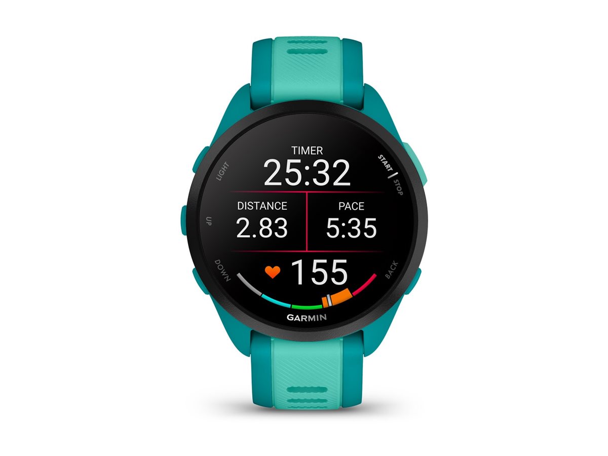 Garmin Forerunner 165 Music - Turquoise - Sportuhr mit Band - Silikon - aquamarin - Handgelenkgröße 126-203 mm - Anzeige 3 cm (1.2")