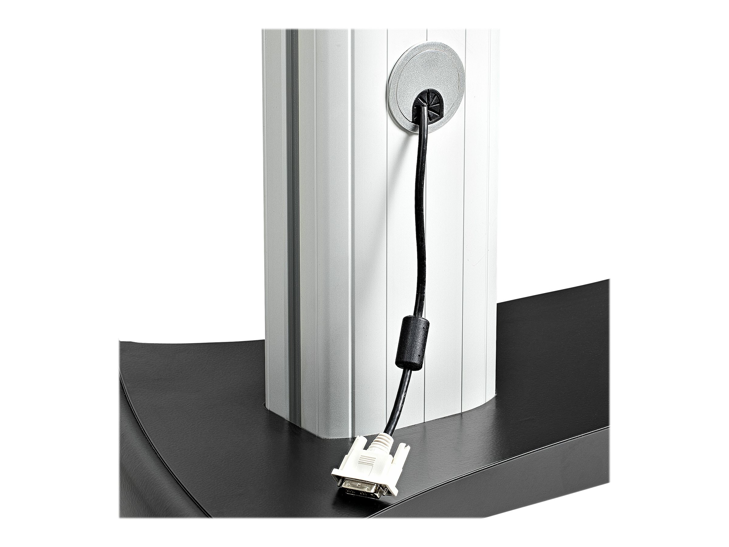 StarTech.com Doppel TV Ständer mit rollen für 37-60 Zoll VESA Bildschirme jeweils bis 50kg - HöhenverstellbarerSchwenkbarer TV Rollwagen - Präsentationswagen für zwei TVs mit Ablage -  (STNDMTVDUO)