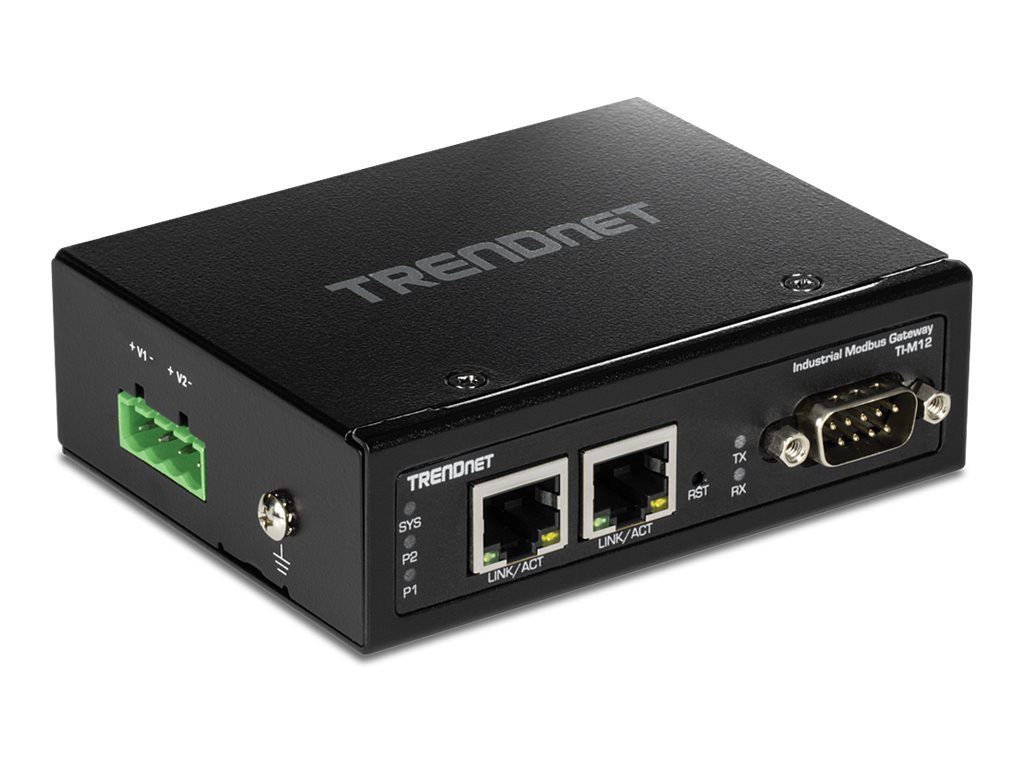 TRENDnet TI-M12 - Gateway - industriell - 100Mb LAN, Modbus, RS-442, RS-485, RS-232