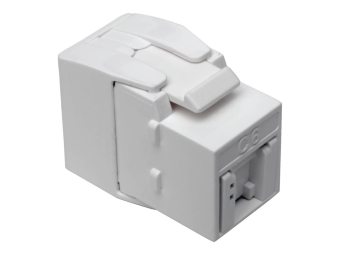 Tripp Eaton Tripp Lite Series Cat6Cat5e Toolless Keystone Jack RJ45 Shuttered Dust Cap PoEPoE+ Compliant White TAA