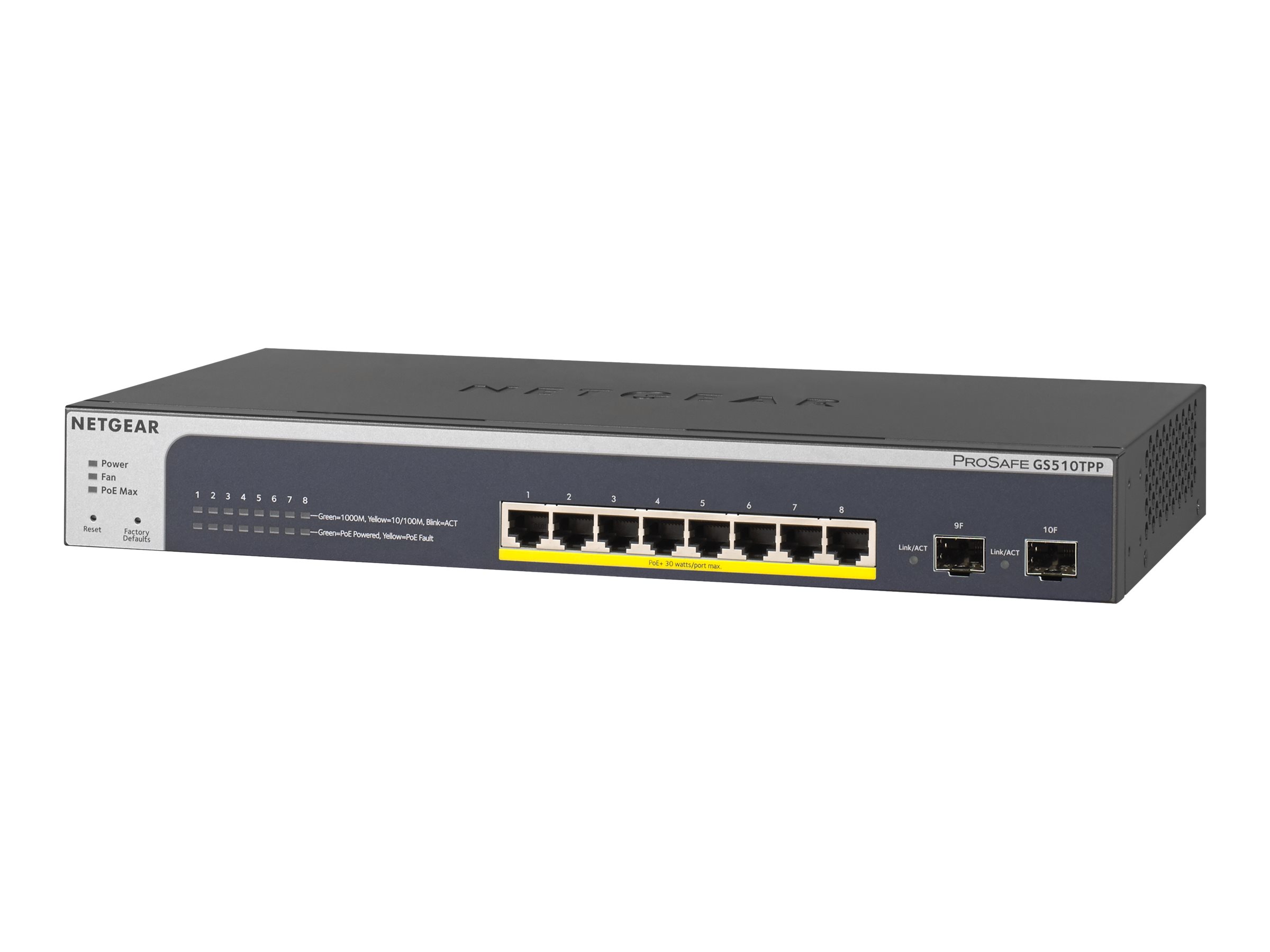 Netgear Smart GS510TPP - Switch - L3 Lite - Smart - 8 x 101001000 (PoE+)