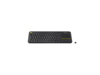 Logitech K400 Plus Tv - Volle Größe (100%) - Kabellos - RF Wireless - Schwarz