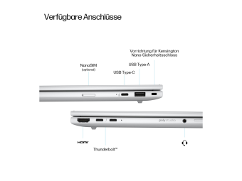 HP EliteBook 8 G1i Notebook AI - 169-Grad Drehgelenkdesign - Intel Core Ultra 5 225U - Win 11 Pro - Intel Graphics - 16 GB RAM - 256 GB SSD NVMe, SED - 40.6 cm (16")