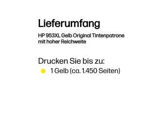 HP 953XL - 18 ml - Hohe Ergiebigkeit - Gelb