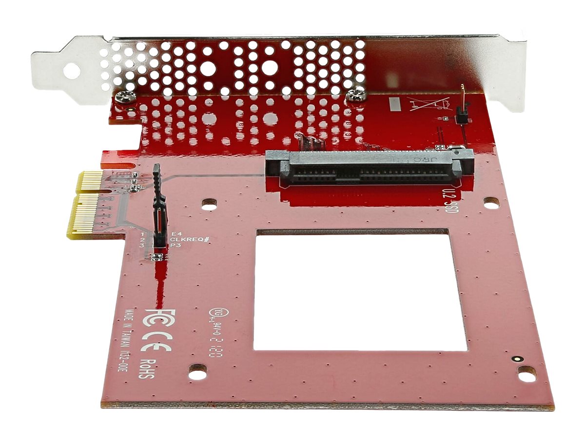 StarTech.com U.2 auf PCIe Adapter für 2,5" U.2 NVMe SSD - SFF 8639 - 4x PCI Express 3.0 - NVMe PCIe Adapter - U.2 PCIe Karte - Schnittstellenadapter - 2.5" (6.4 cm)