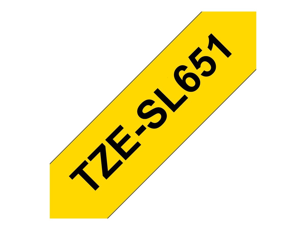Brother TZe-SL651 - Selbstklebend - Schwarz auf Gelb - Rolle (2,4 cm x 8 m)