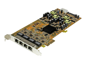 StarTech.com 4 Port Gigabit Power over Ethernet PCI Express Netzwerkkarte - PSE  PoE PCIe NIC - 4-fach (Quad)