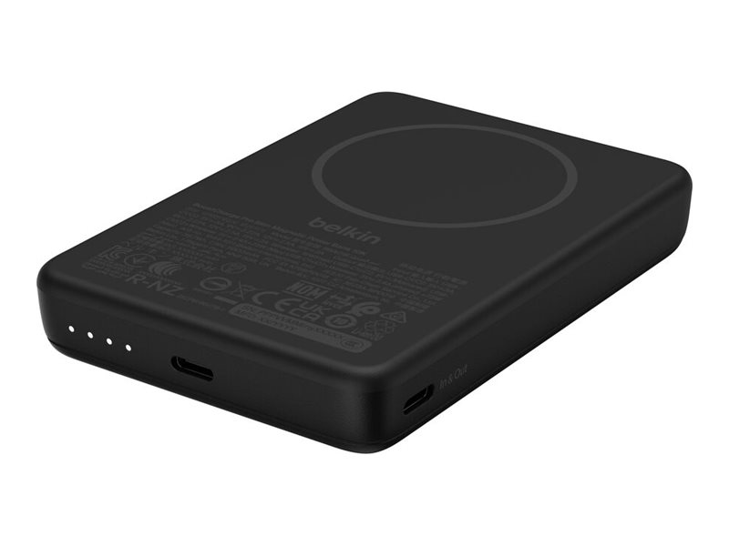 Belkin BoostCharge - Powerbank - schlank, magnetisch, mit Qi2 - 10000 mAh - 30 watt - Fast Charge - 2 Ausgabeanschlussstellen (USB-C)
