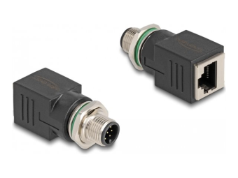 Delock Netzwerkadapter - 8-polig M12 (M) schraubbar zu RJ-45 (W)