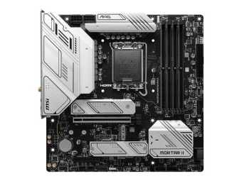 MSI MAG B760M MORTAR WIFI II - Motherboard - micro ATX - LGA1700-Sockel - B760 Chipsatz - USB 3.2 Gen 1 USB 3.2 Gen 2 USB-C 3.2 Gen2 USB-C 3.2 Gen 2x2 - 2.5 Gigabit LAN Wi-Fi 6E Bluetooth - Onboard-Grafik (CPU erforderlich)