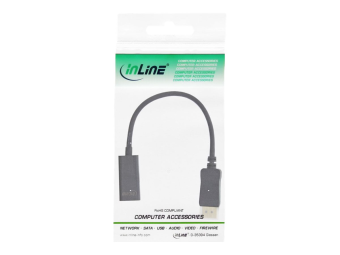 InLine DisplayPort zu HDMI Stecker  Buchse Adapterkabel mit Audio - 4K