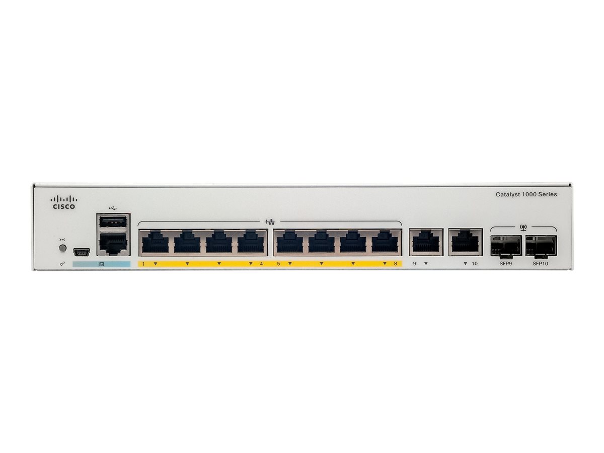 Cisco Catalyst 1000-8FP-E-2G-L - Switch - managed - 8 x 101001000 (PoE+)
