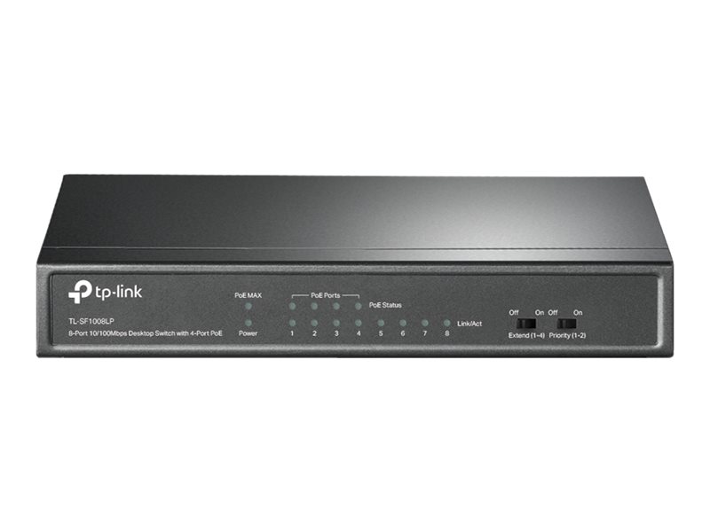 TP-LINK TL-SF1008LP - V1 - Switch - unmanaged - 8 x 10100 (4 PoE)
