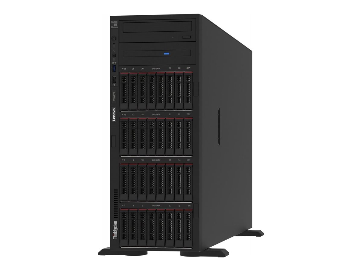 Lenovo ThinkSystem ST650 V3 7D7A - Server - Tower - 4U - zweiweg - 1 x Xeon Silver 4514Y  2 GHz - RAM 32 GB - SAS - Hot-Swap 6.4 cm (2.5")