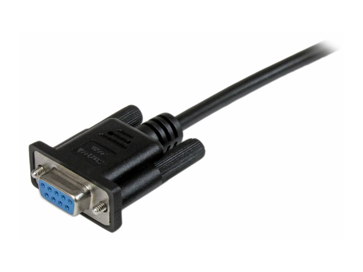 StarTech.com 1m DB9 RS232 Seriell Nullmodemkabel - BuBu - 9-pin seriell Null-Modem Anschlusskabel - Schwarz - Nullmodemkabel - DB-9 (W)