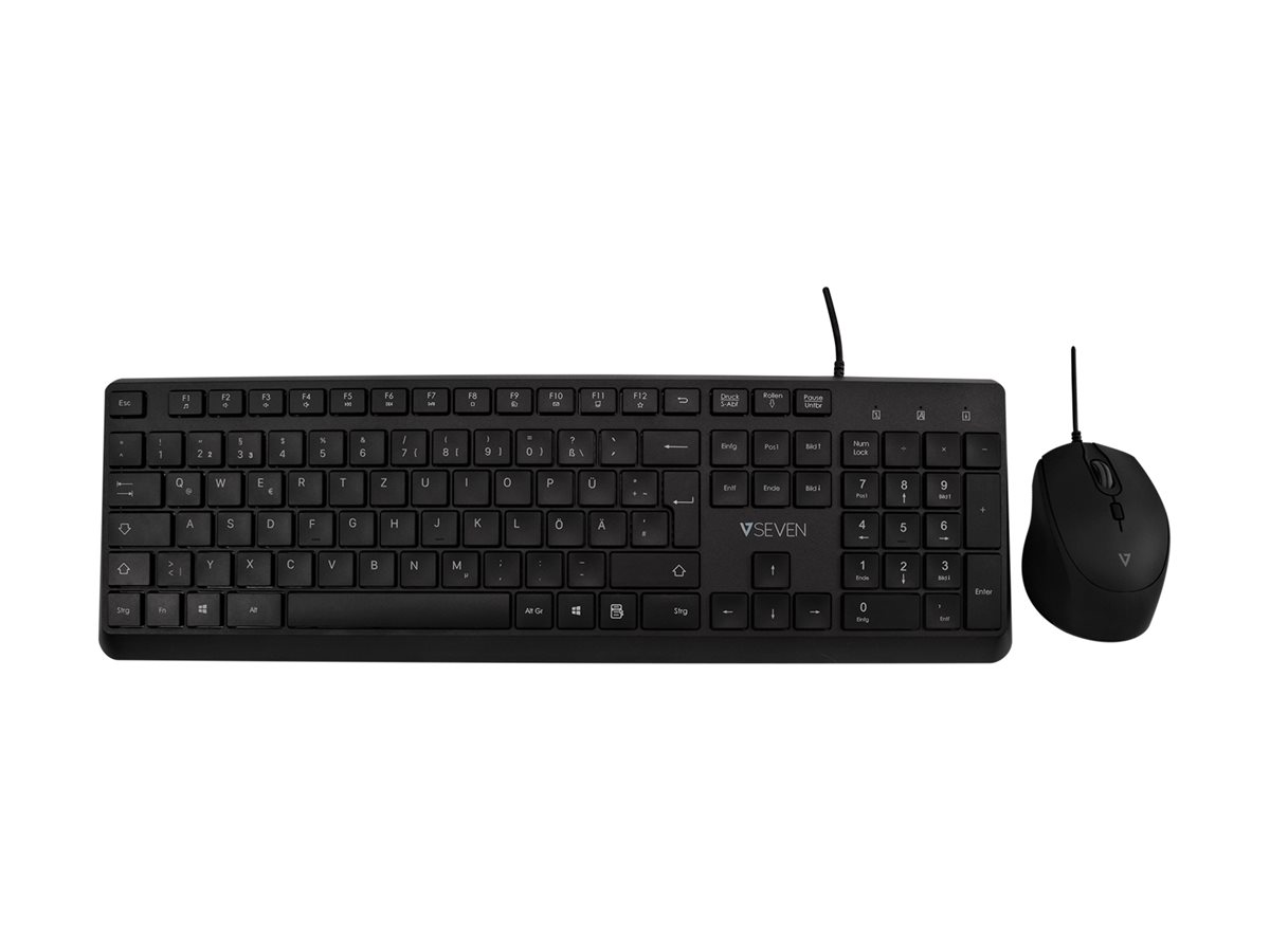 V7 CKU350ES - Tastatur-und-Maus-Set - USB - QWERTY