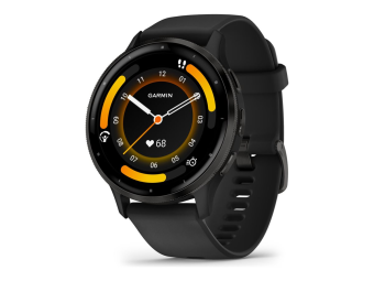 Garmin Venu 3 - 45 mm - schwarzes faserverstärktes Polymer - intelligente Uhr mit Band - Silikon - Handgelenkgröße 135-200 mm - Anzeige 3.54 cm (1.4)