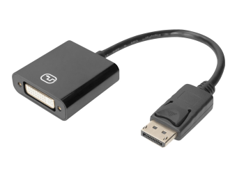 DIGITUS Aktiver DisplayPort Adapter  Konverter, DP auf DVI