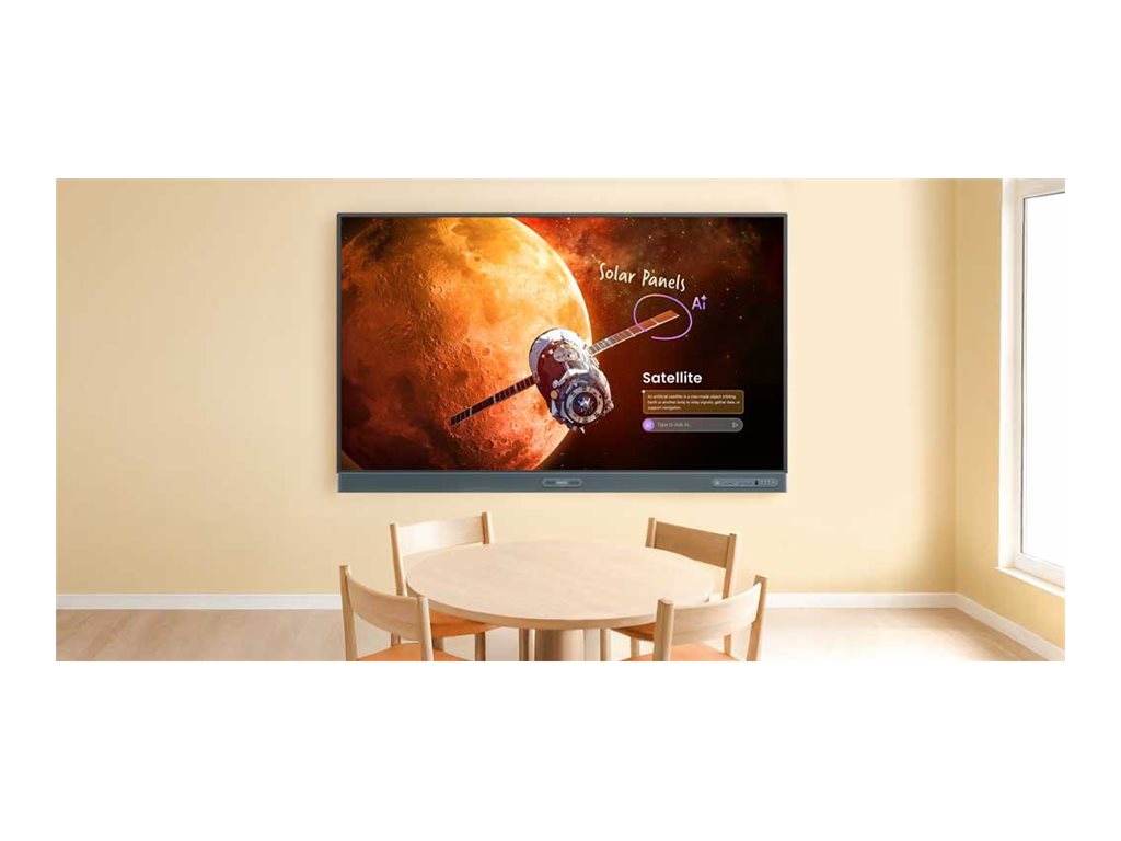 BenQ Board Pro RP6505 - 165 cm (65") Diagonalklasse RP05 Series LCD-Display mit LED-Hintergrundbeleuchtung - Bildung  Geschäft - mit interaktives Whiteboard integriert, Touchscreen (Multitouch)