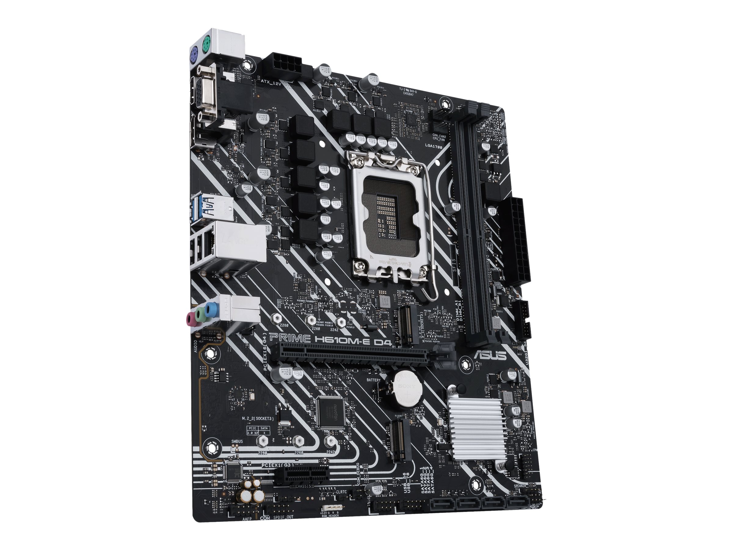 ASUS PRIME H610M-E D4-CSM - Motherboard - micro ATX - LGA1700-Sockel - H610 Chipsatz - USB 3.2 Gen 2, USB 3.2 Gen 1 - Gigabit LAN - Onboard-Grafik (CPU erforderlich)