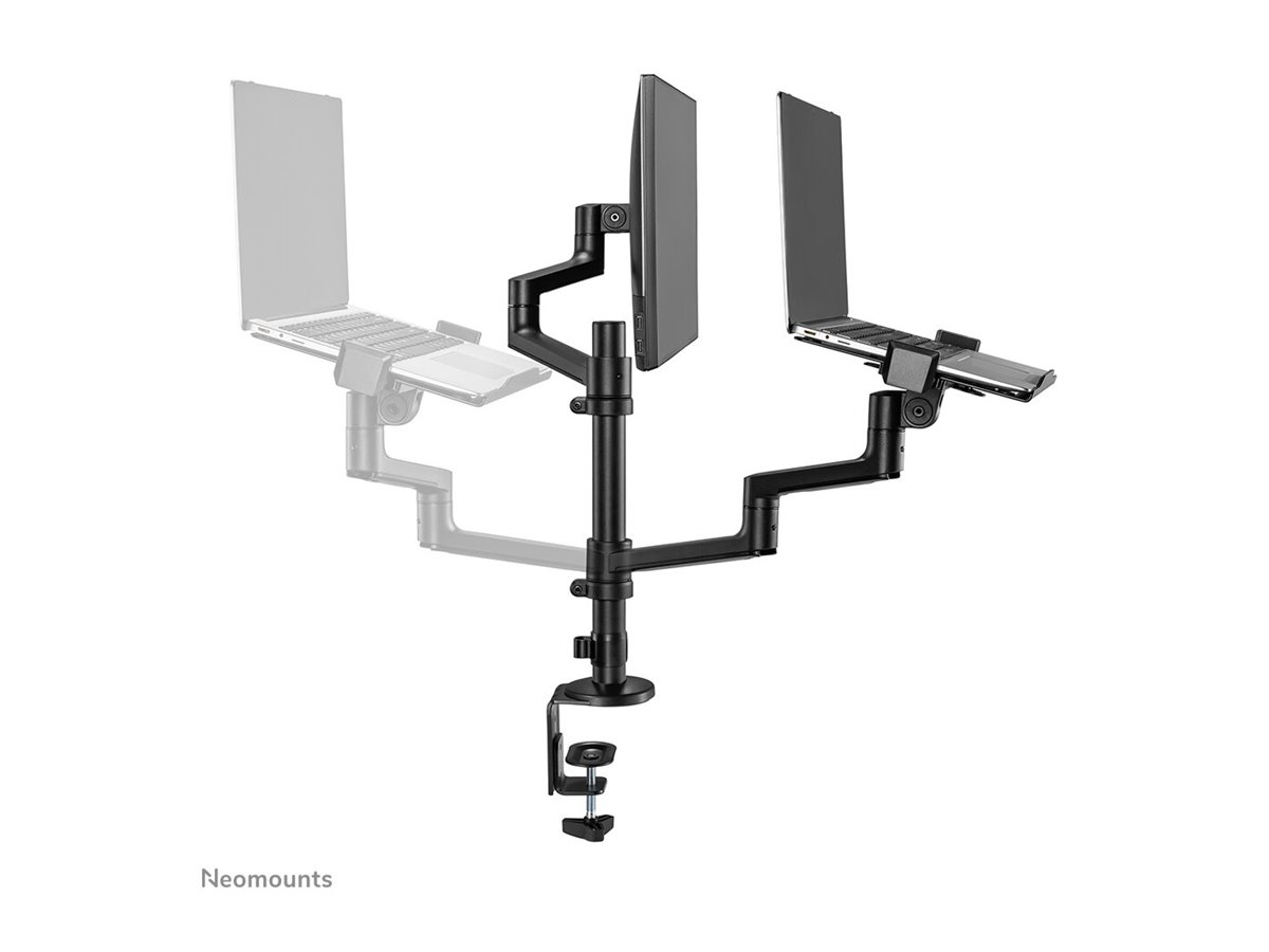 Neomounts DS20-425BL2 - Befestigungskit (Spannbefestigung für Tisch, Tisch-Kabeldurchführung, Notebook-Ablage, Monitorarm, VESA-Adapter, Notebookschacht-Arm)