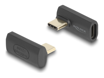 Delock USB-Adapter - 24 pin USB-C (M) linksrechts abgewinkelt zu 24 pin USB-C (W)