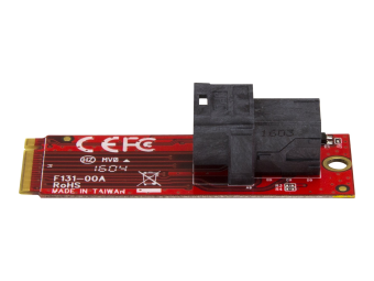 StarTech.com U.2 (SFF-8643) auf M.2 PCI Express 3.0 x4 Adapterkarte für 25 U.2 NVMe SSD - Schnittstellenadapter - 2.5 (6.4 cm)