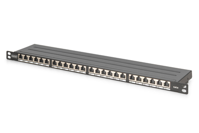 DIGITUS CAT 6, Klasse E High Density Patch Panel, geschirmt, schwarz