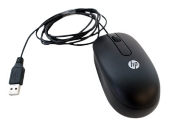 HP  Maus - Laseroptisch - 3 Tasten - kabelgebunden