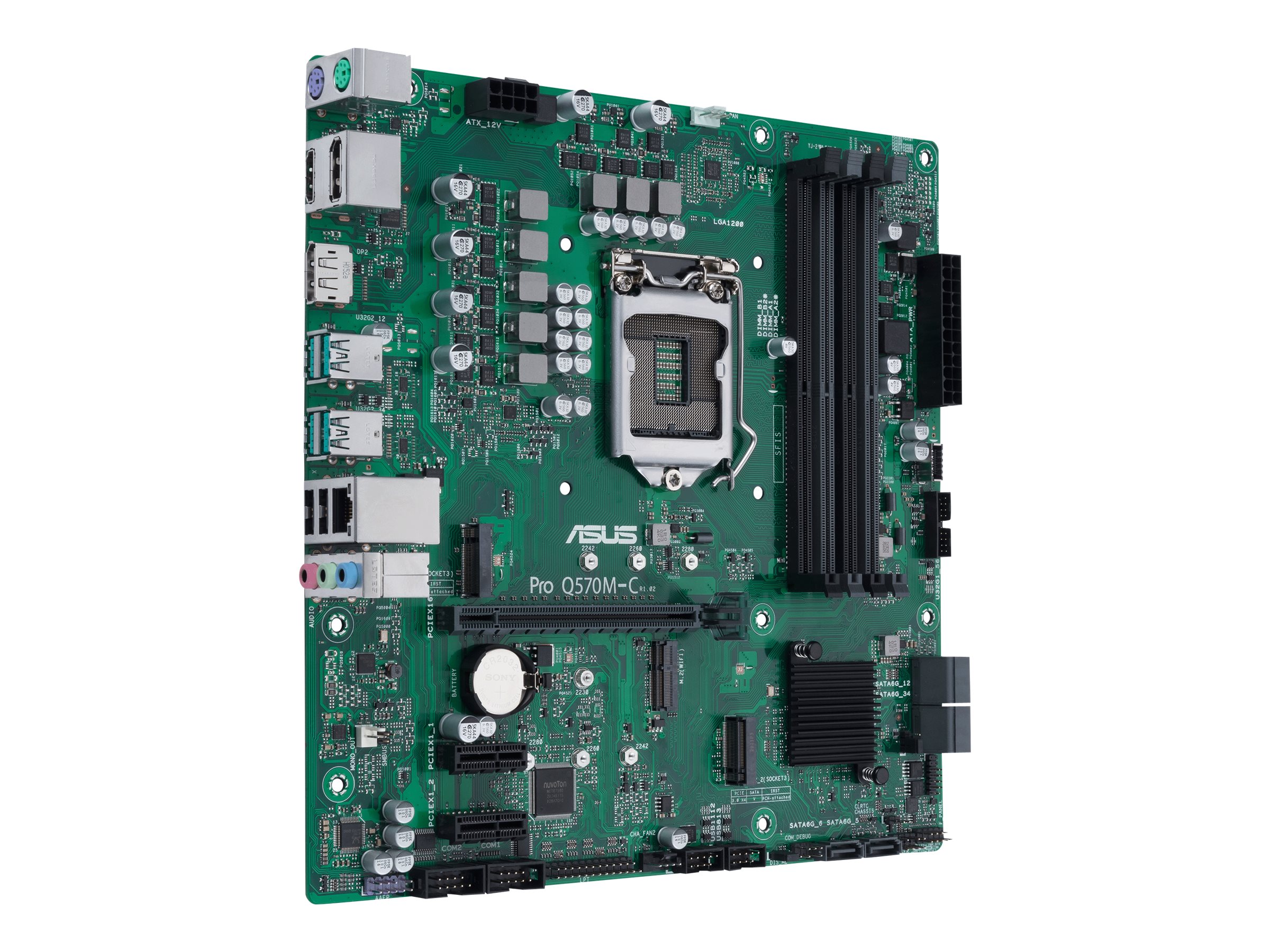 ASUS Pro Q570M-CCSM - Motherboard - micro ATX - LGA1200-Sockel - Q570 Chipsatz - USB 3.2 Gen 2, USB-C Gen1, USB 3.2 Gen 1 - Gigabit LAN - Onboard-Grafik (CPU erforderlich)