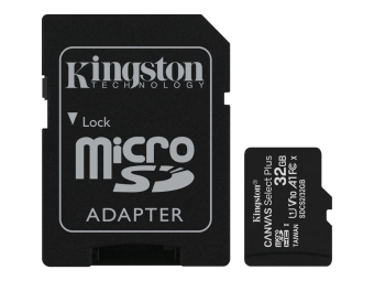 Kingston Canvas Select Plus - Flash-Speicherkarte (microSDHCSD-Adapter inbegriffen)