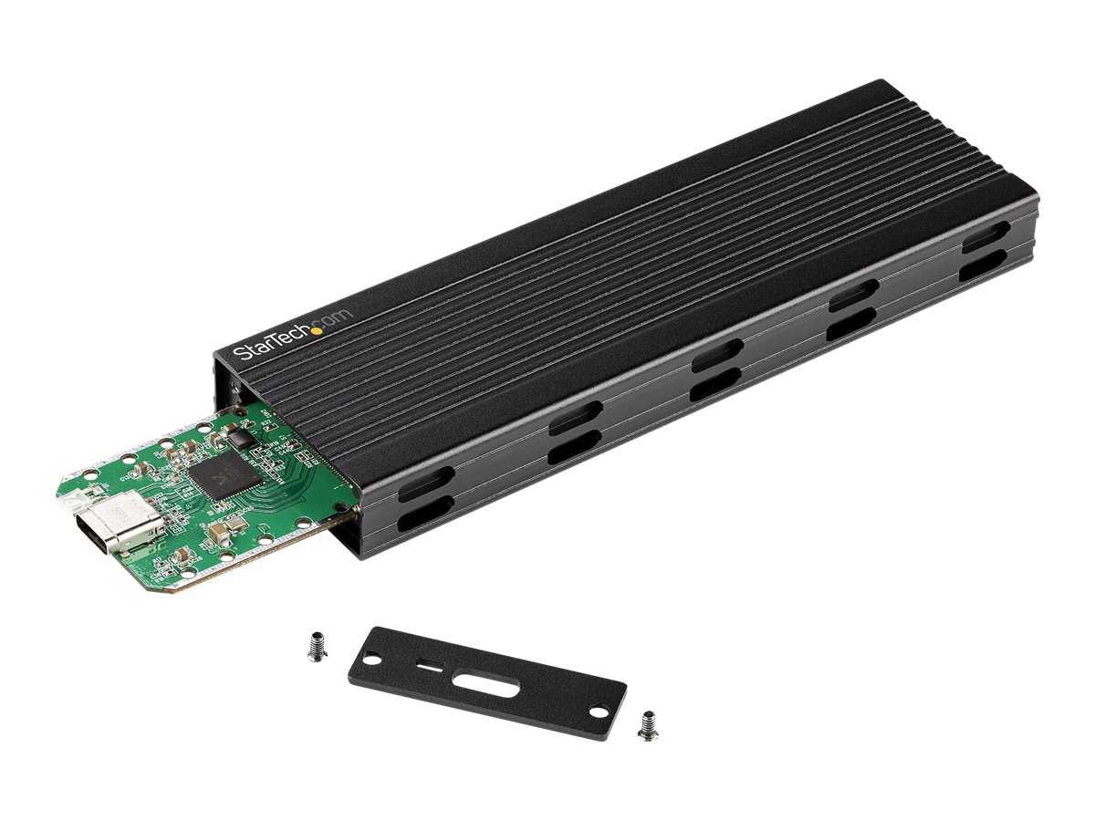StarTech.com NVMe SSD Gehäuse - USB-C 10 Gbits auf M.2 NVMe oder M.2 SATA SSD - Externes M.2 PCIeSATA NGFF SSD Aluminiumgehäuse - USB Type-C & USB-A - Unterstützt 2230224222602280 ( SM2E1BMU31C)