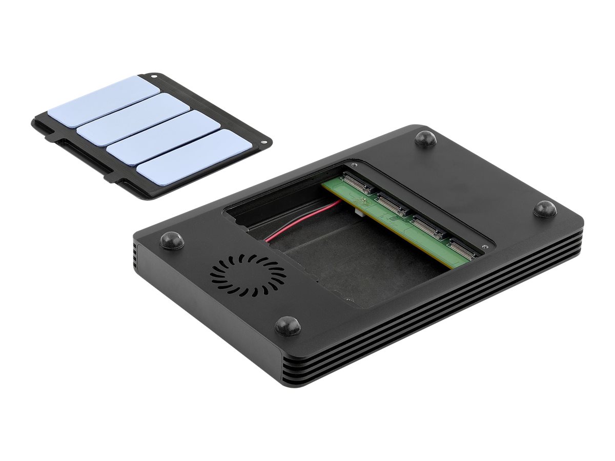 StarTech.com 4 Bay Thunderbolt 3&trade NVMe Gehäuse, für M.2 SSD, DP & 2x TB3 - Speichergehäuse - M.2 - M.2 NVMe Card  PCIe (NVMe)