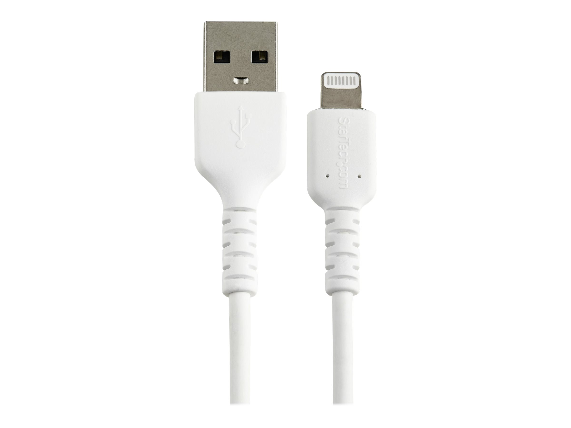 StarTech.com Startech 15cm USB-A auf Lightning-Kabel - Hochbelastbare, robuste Aramidfaser - Lade-Synchronisationskabel - Apple MFi-zertifiziert iPadiPhone 12 - Weiß (RUSBLTMM15CMW)