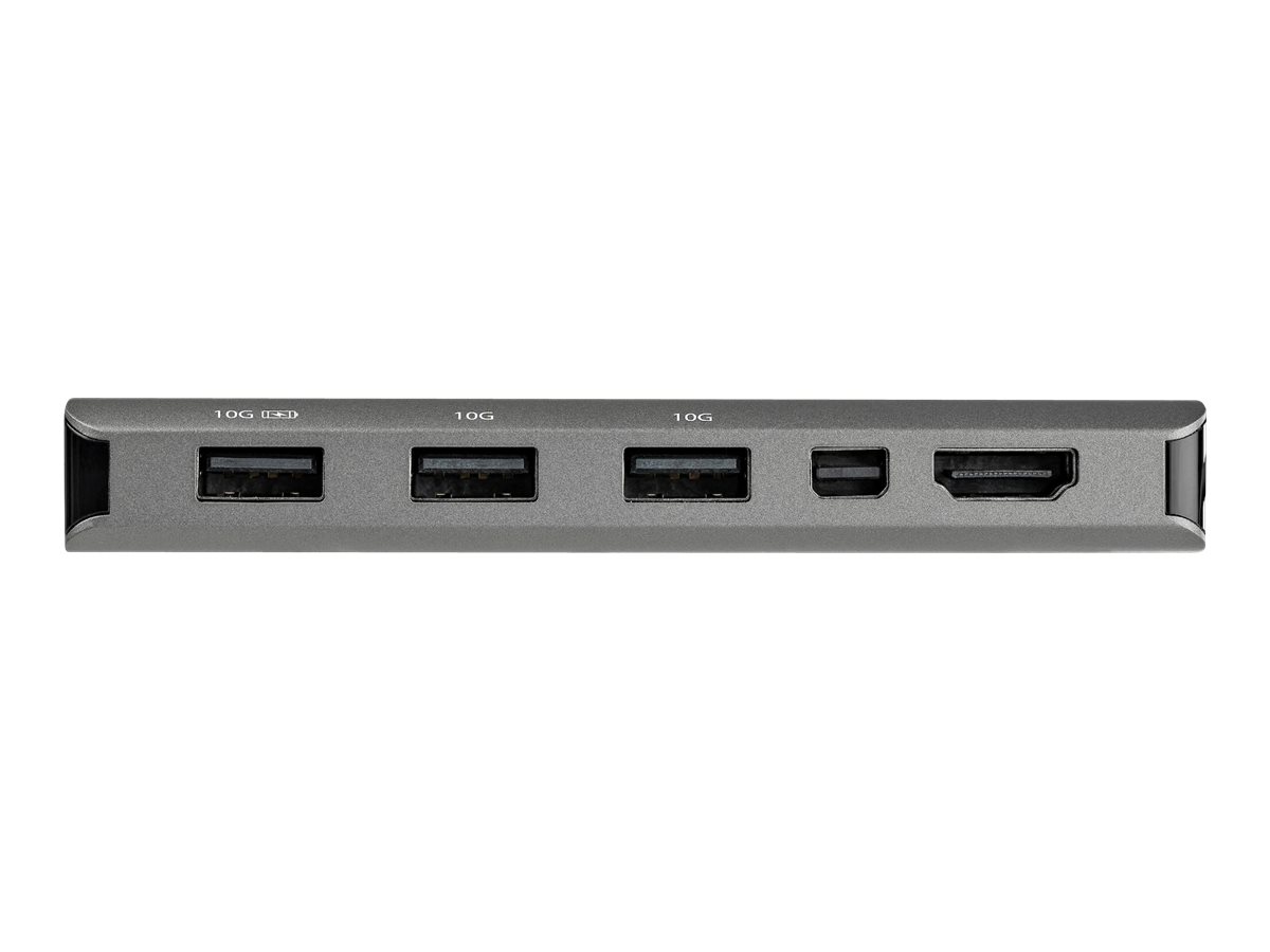 StarTech.com USB-C Multiport Adapter - USB-C auf HDMI oder Mini DisplayPort 4K 60Hz, 100W Power Delivery Pass-Through, 4-Port 10 Gbits USB Hub - USB Typ-C Mini Dock - 30cm Kabel (DKT31CMDPHPD)