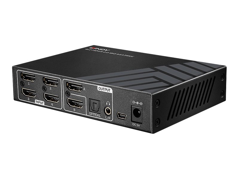 Lindy 4x2 HDMI 2.0 18G Matrix Switch - VideoAudio-Schalter