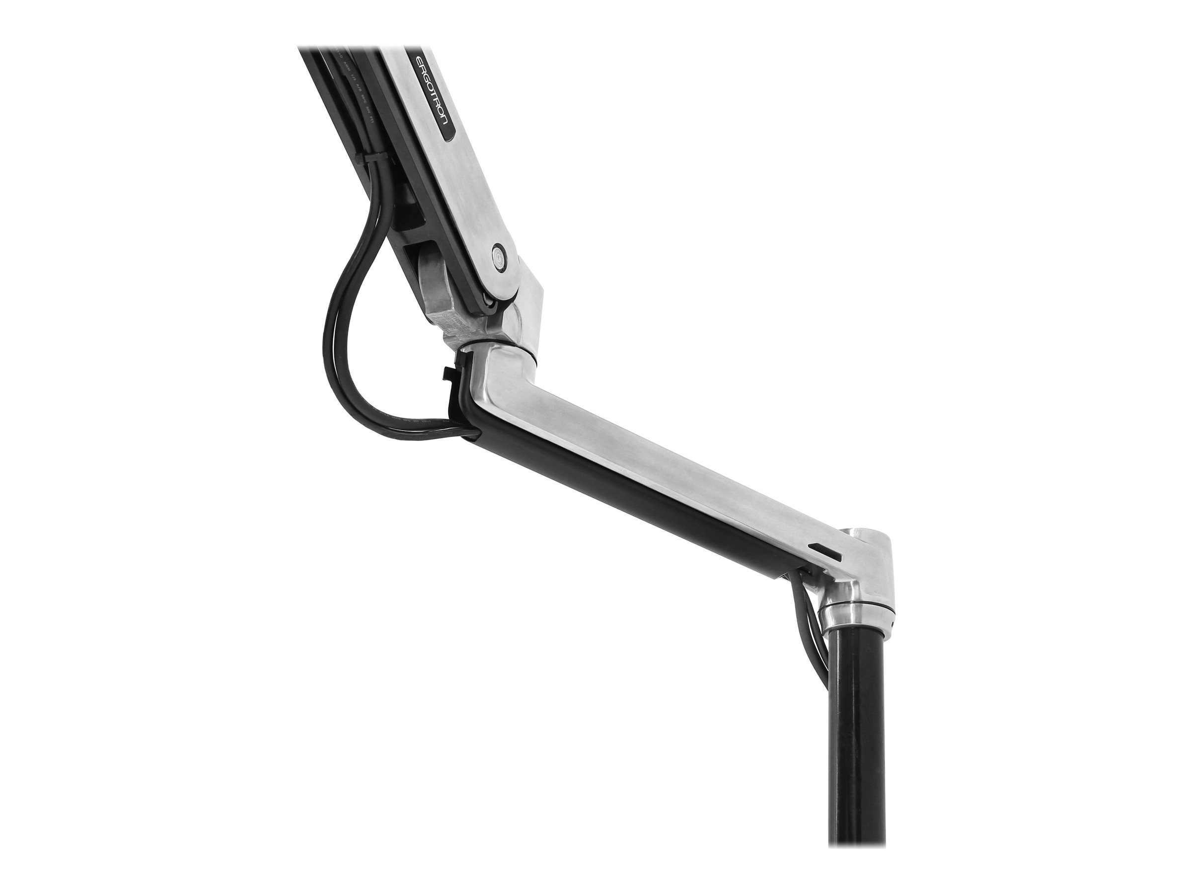 Ergotron LX - Befestigungskit (Verlängerungsarm, Stange, VESA-Adapter, Steh-Sitz-Arm, Tisch-Klemme, Befestigung für Kabeldurchgang) - für LCD-Display - Aluminium - Polished Aluminum - Bildschirmgröße bis zu 106,7 cm (bis zu 42 Zoll)