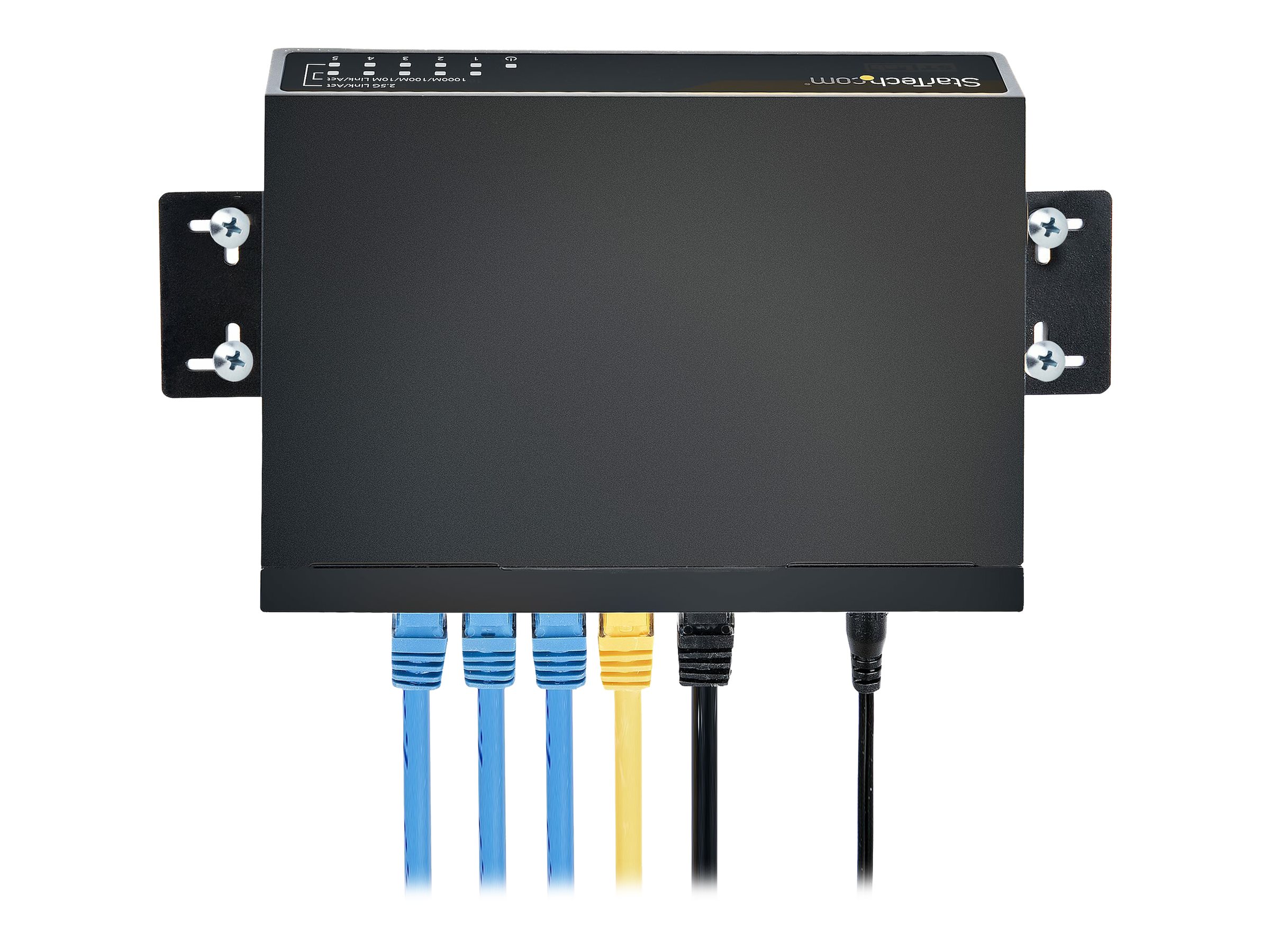 StarTech.com 5 Port Gigabit Switch - Unverwalteter 2.5Gbits Switch - Office-HeimnetzwerkLan SwitchVerteiler für TischWandmontage - Rückwärtskompatibel mit 101001000Mbits - Ganzmetall (DS52000)